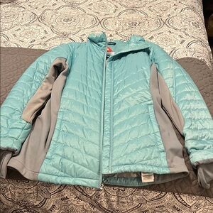 Columbia Omni-Heat Jacket in Light Blue and Gray